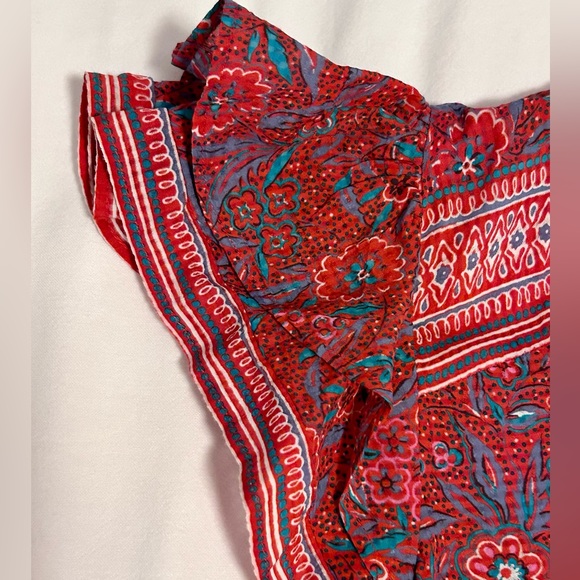 Veronica Beard Lorraine Paisley Flutter Sleeve Dress - Picture 4 of 11